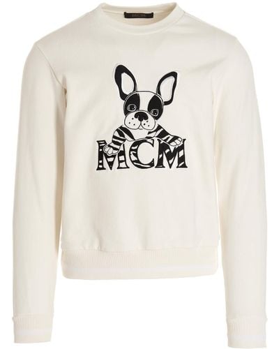 MCM Embroidered Sweatshirt - White