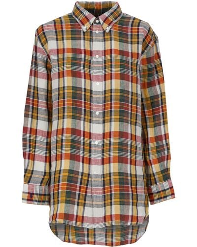 Polo Ralph Lauren Plaid Long-sleeve Linen Shirt - Multicolor