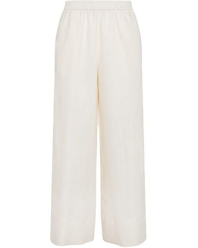 Seventy Wide High-Waisted Trousers - White