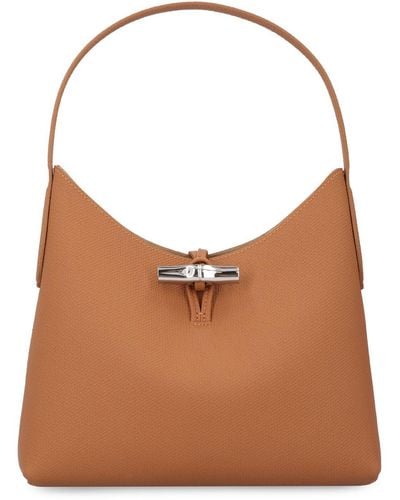 Longchamp Roseau Leather Shoulder Bag - Brown