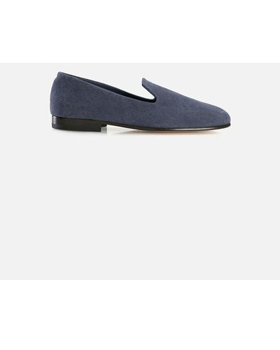 CB Made In Italy Cotton Canvas Slip-On Positano - Blue