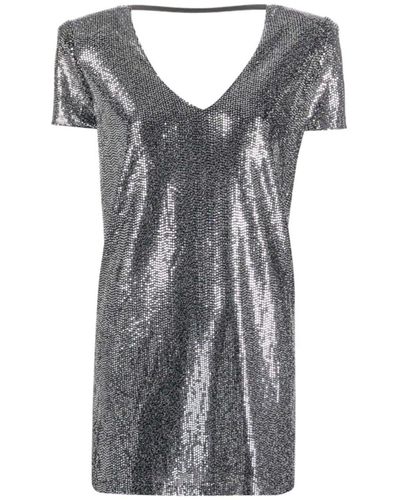 Blanca Vita Sequin-Embellished Mini Dress - Grey
