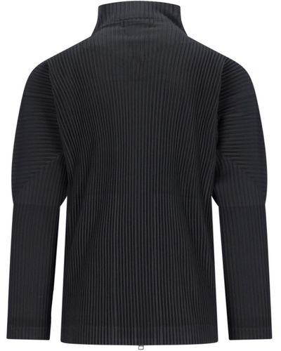 Homme Plissé Issey Miyake Pleated Zip Sweatshirt - Blue