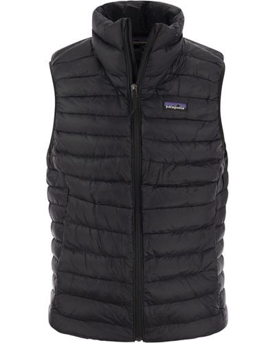Patagonia Waistcoat With Down Filling - Black