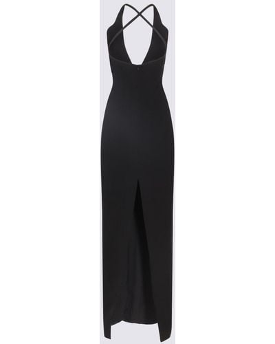 Monot Petal Cut Out Long Dress - Black