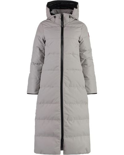 Canada Goose Mystique Long Hooded Down Jacket - Gray