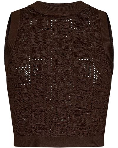 Balmain Paris Top - Brown