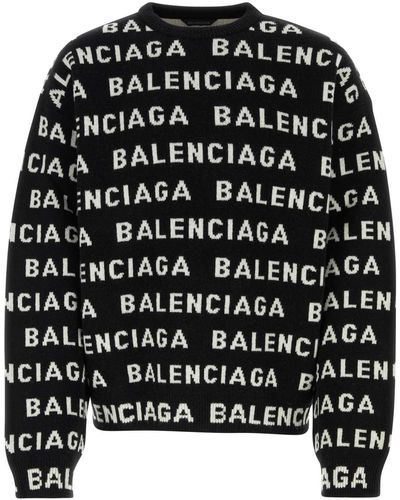 Balenciaga Wool Blend Jumper - Black