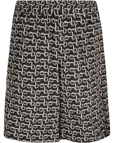 Burberry All-Over Pattern Printed Shorts - Black