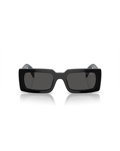 Prada Rectangular Frame Sunglasses - Gray