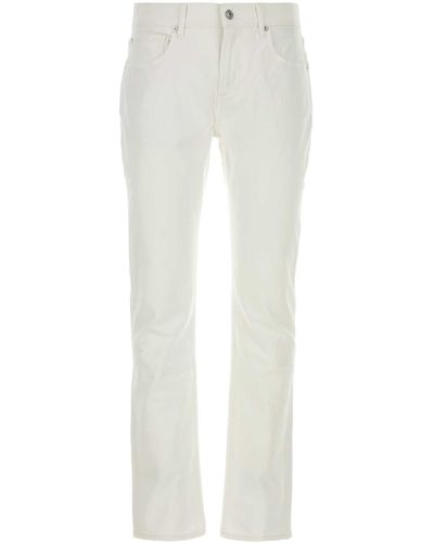 7 For All Mankind Stretch Denim The Straight Jeans - White