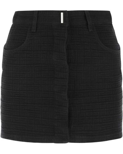Givenchy Denim Mini Skirt - Black