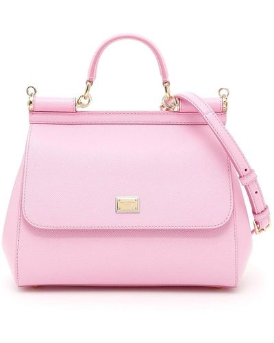 Dolce & Gabbana Medium Sicily Tote Bag - Pink