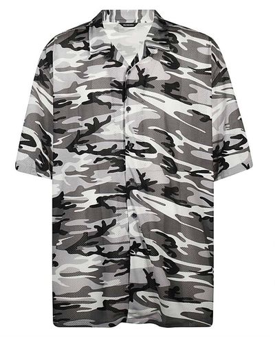 Balenciaga Camouflage Print Shirt - Black