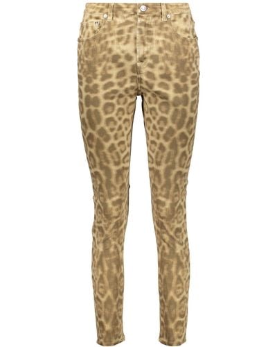 Burberry Leopard Print Skinny Jeans - Natural