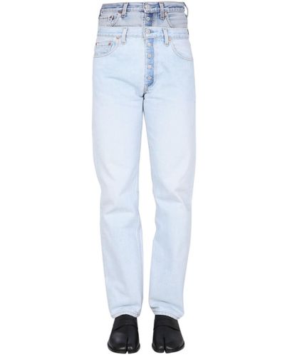 1/OFF Double Waisted Jeans - Blue