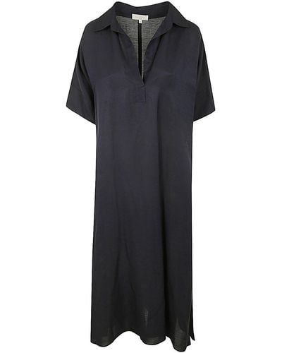Antonelli Nemo Short Sleeves Long Dress - Black