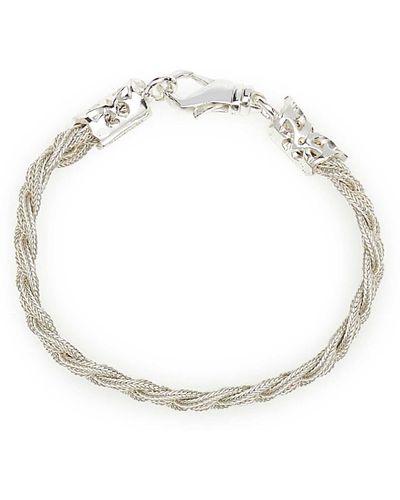 Emanuele Bicocchi 925 Ice Flat Braided Bracelet - Metallic