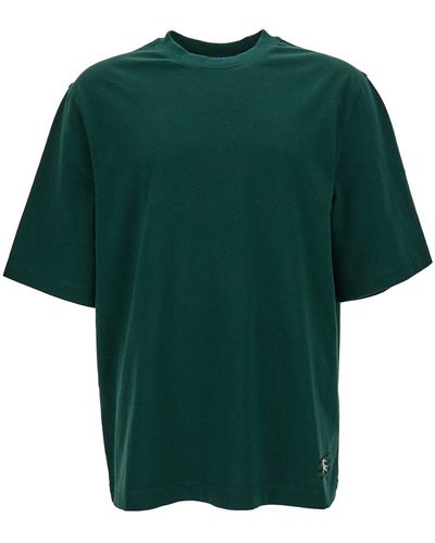 Burberry Dark Crew Neck T-Shirt - Green