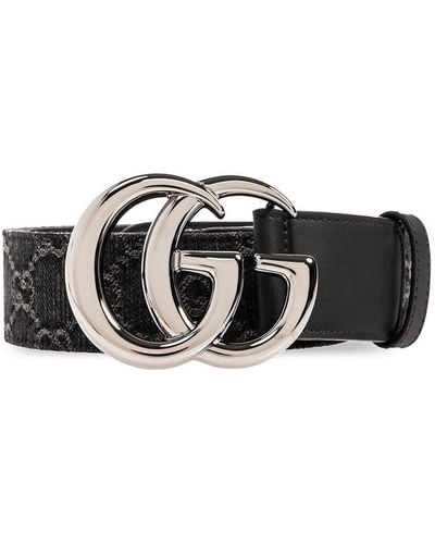 Gucci Monogrammed Belt, - Black