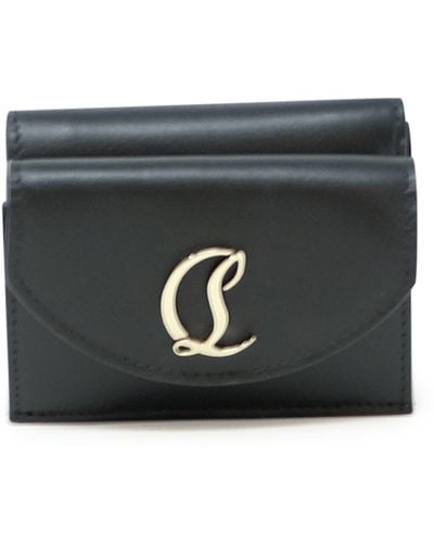 Christian Louboutin Black Leather Loubi54 Wallet