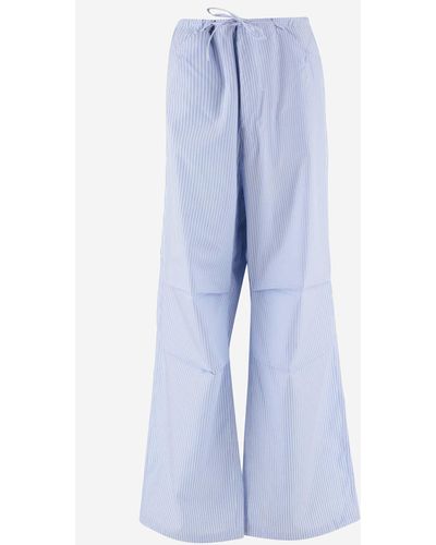 DARKPARK Striped Cotton Trousers - Blue