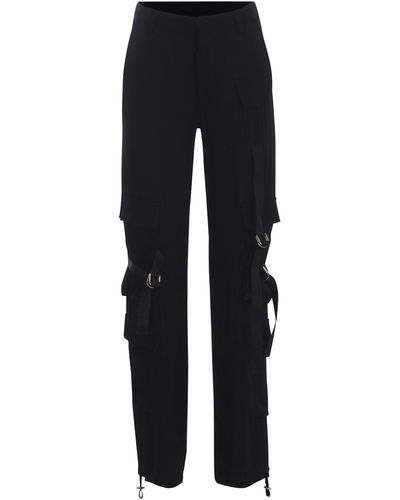 Dondup Trousers Luz Made Of Georgette - Black