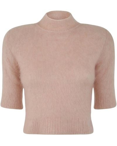 Sportmax Cropped Wool Sweater - Brown