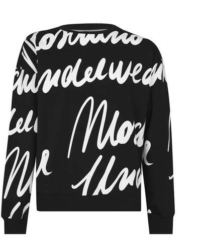 Moschino Underwear Logo Cotton Sweatshirt - Black