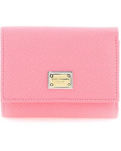 Dolce & Gabbana French Flap Wallet - Pink