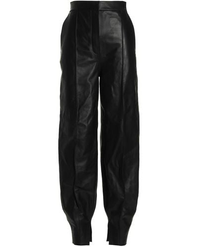 Loewe Leather Balloon-style Trousers - Black
