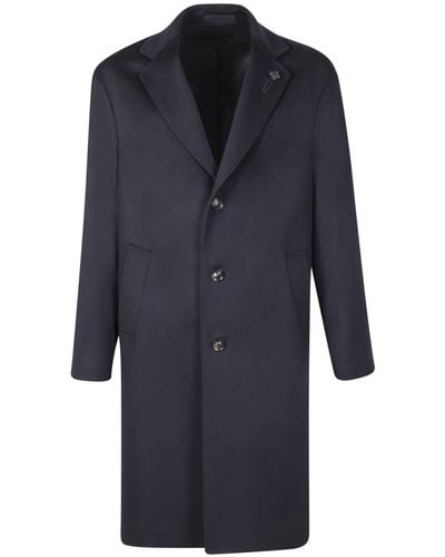 Lardini Single-Breasted Coat - Blue