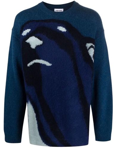 KENZO Polar Bear Knit Sweater - Blue