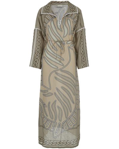 Tory Burch Printed Caftan - Natural