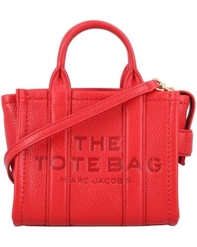 Marc Jacobs The Mini Tote Leather Bag - Red