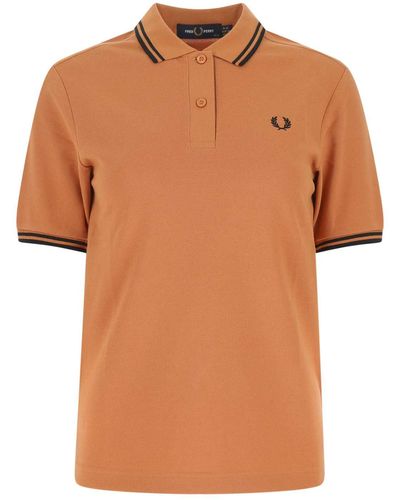 Fred Perry Copper Piquet Polo Shirt - Orange