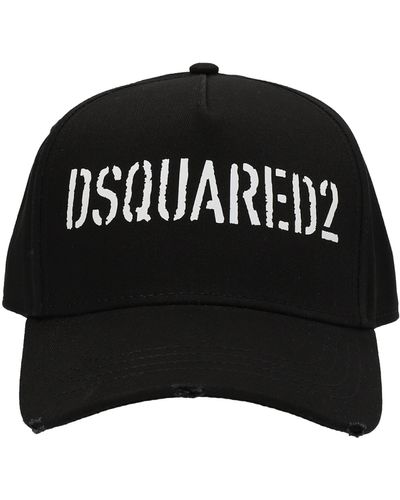 DSquared² Logo Cotton Baseball Cap - Black