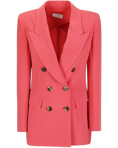 Alberto Biani Double-Breasted Cady Jacket - Pink