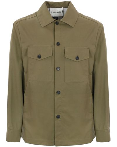 Amaranto Shirt Jacket With Embroidery - Green