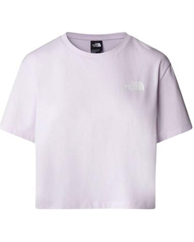 The North Face Logo Printed Cropped T-shirt - Pink