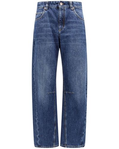 Brunello Cucinelli The Loose Straight Jean Jeans - Blue