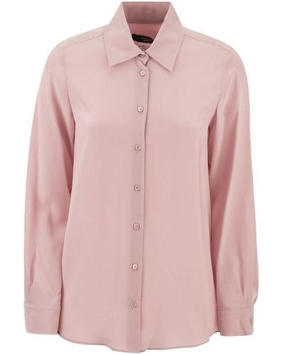 Weekend by Maxmara Geo Pure Silk Shirt - Pink