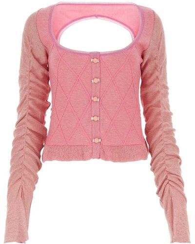 Cormio Cotton Blend Elena Sweater - Pink