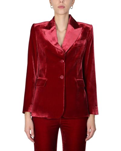 Boutique Moschino Velvet Jacket - Red