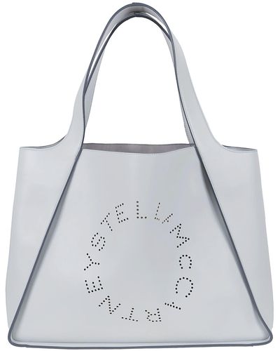 Stella McCartney Tote Eco Soft Alter Nappa Logo - White