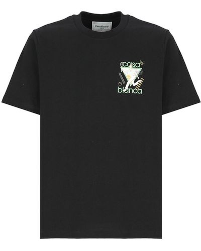 Casablancabrand Le Jeu Printed T-Shirt - Black