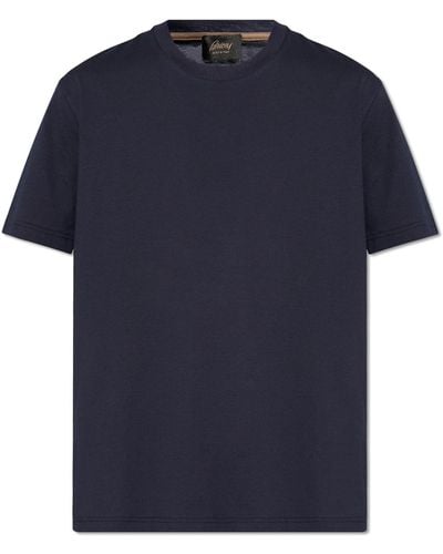 Brioni Cotton T-Shirt - Blue
