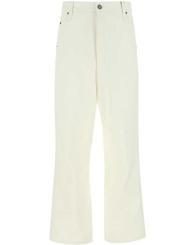 Ami Paris Ivory Cotton Pant - White