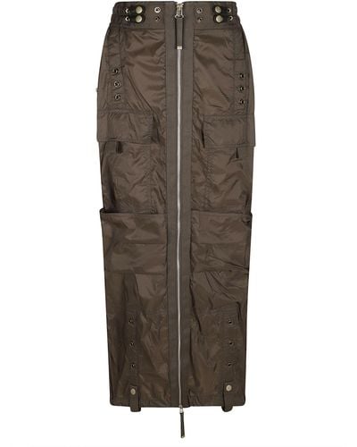 DIESEL Cargo Zip Skirt - Brown