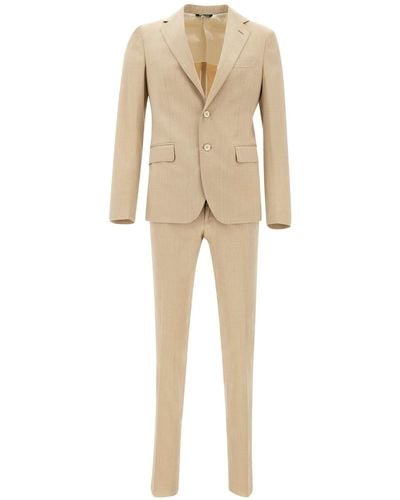 Brian Dales Fresh Wool Two-Piece Suit - Natural